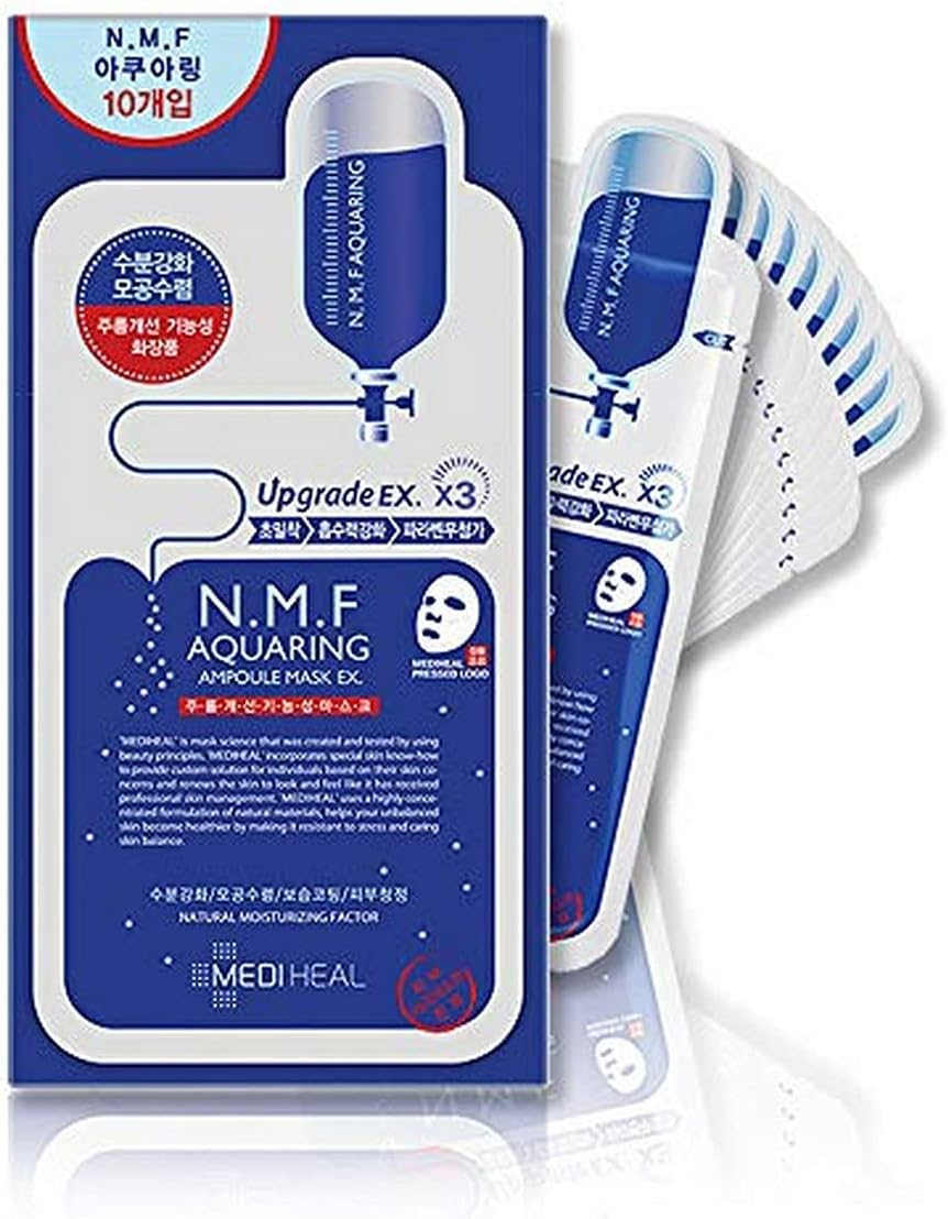 MEDIHEAL NMF Aquaring Ampoule Mask Face Facial Sheet Skin Care 10 PCS image number 4