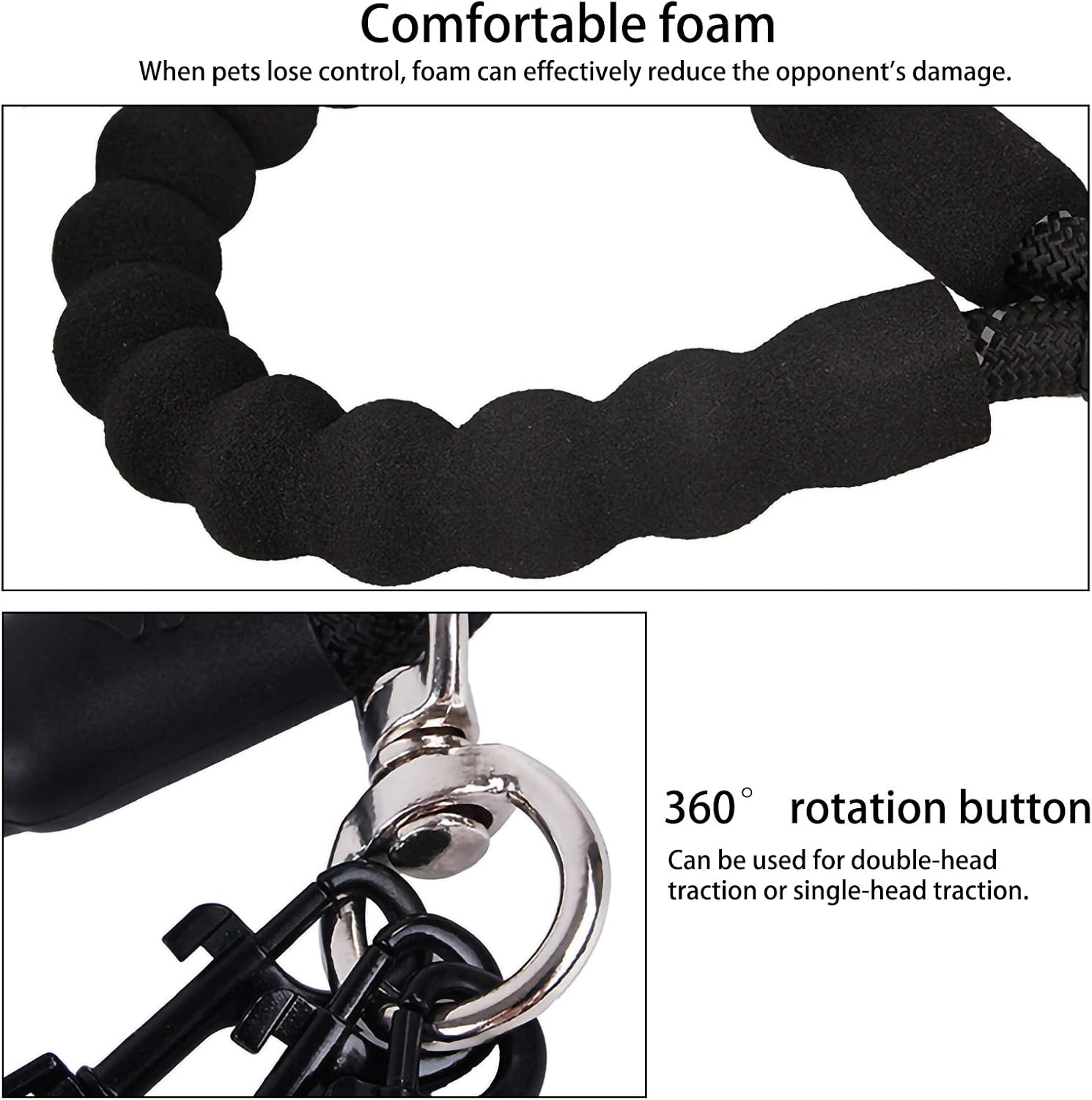 Greeney 3 Way Dog Leash,No Tangle Multiple Dog Rope Leash Nylon Pet Straps for Dog Outdoor Walking (Red) image number 4