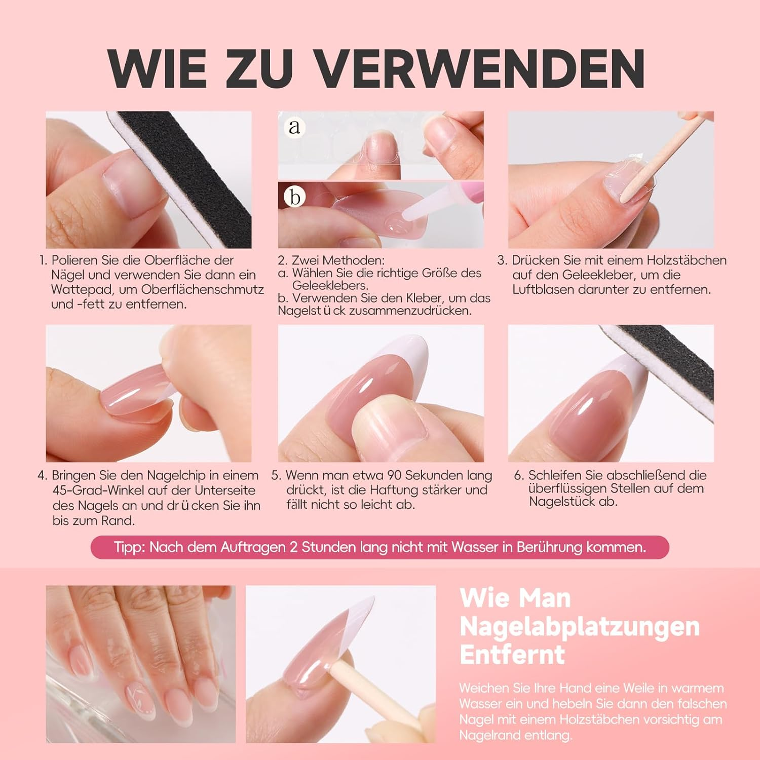 Noerrors Noerrors Glitter Pink False Nails, Pack of 32 Short Almond Oval round Milk Pink Press-On Nails, Shiny Glitter False Nails with Glue, Full Cover for Women and Girls