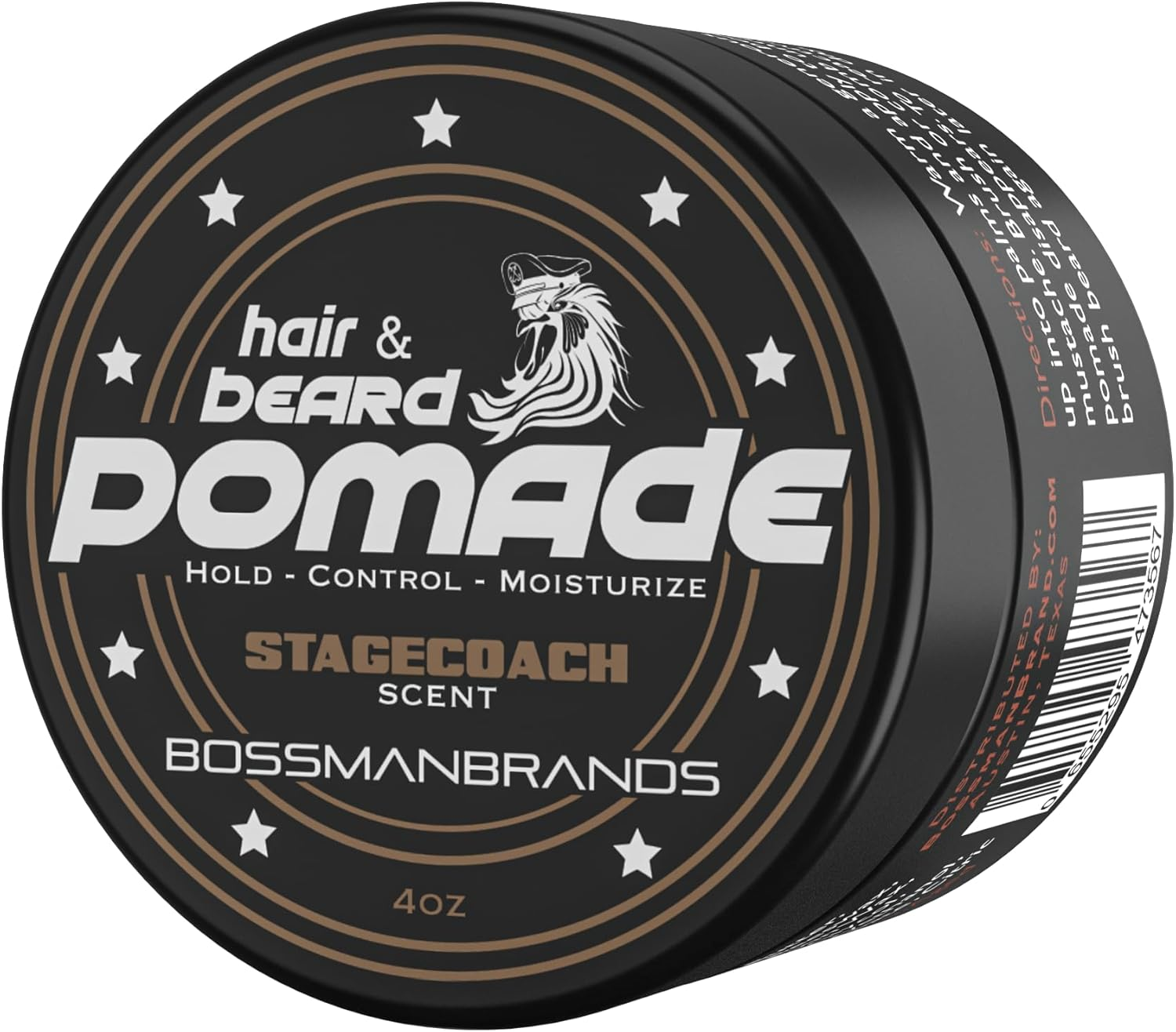 Bossman Stage Coach Beard Pomade 4 Oz