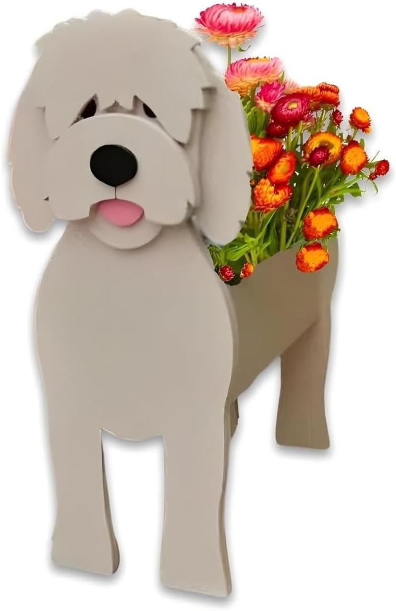 Bamboo'S Grocery Lokii Meat Color Pug Dog Planter, Cute Dog Plant Pot, Animal Shape Plant Containers, for Outdoor Indoor and Garden Decoration Plants