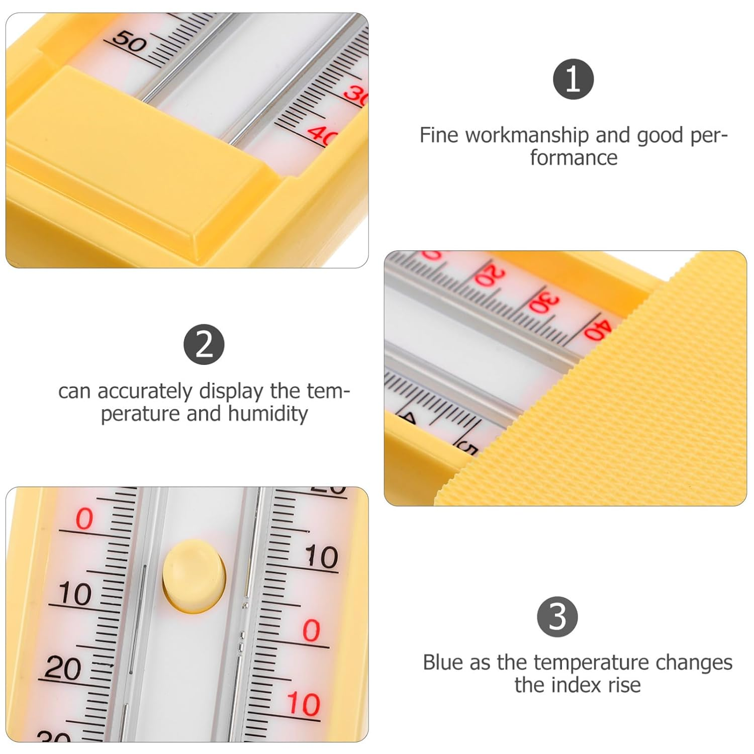 Cabilock Indoor Outdoor Max Min Thermometer Humidity Monitor for Greenhouse Garden and Home, Celsius and Fahrenheit Temperature Gauge for Wall Mount image number 4