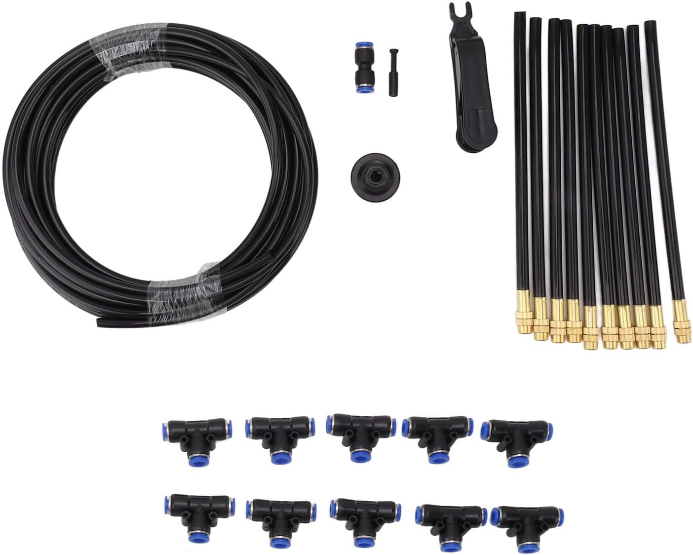 Above Ground Sprinkler System Kit for Large Areas with 360&deg; Adjustable Bendable Nozzle, Lawn Garden Irrigation System Kit with 10M Hose and Full Set of Accessories (EU Standard) image number 3