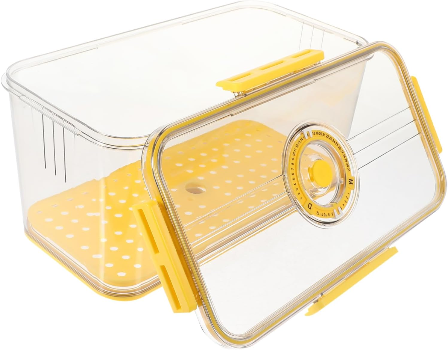 GRADENEVE Bread Box with Timing Lid and Airtight Seal Reusable Toast Storage Container for Fridge and Freezer Keeping Bread Fresh Easy to Clean Kitchen Food Organizer image number 5