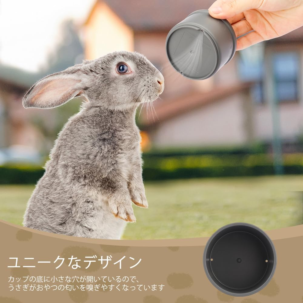 WALLFID 8 PCS Stacking Cups for Rabbits-Bunny Toys for Hiding Food and Playtime Fun,Bpa-Free Safe Plastic Pet Toys,Multi-Coloured and Various Sizes (Morandi Colour) image number 5