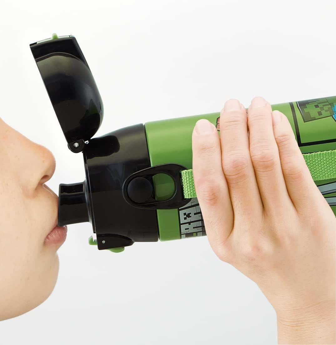 Skater SDC6N-A Minecraft Minecraft Water Bottle, 16.9 Fl Oz (580 Ml), Direct Drinking, Stainless Steel, Sports Bottle