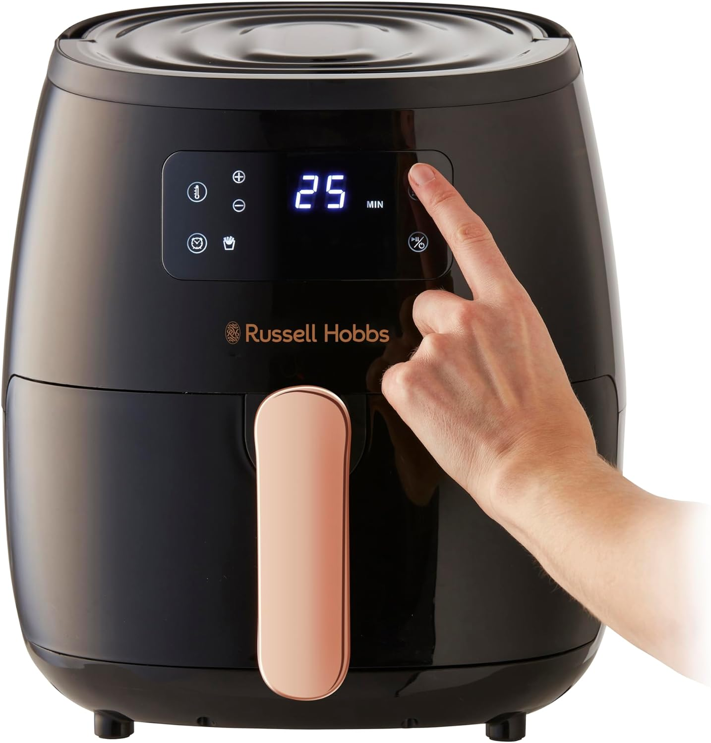 Russell Hobbs Brooklyn Air Fryer, RHAF57, 5.7L, 7 Auto Air Fry Functions, Digital Touch Screen & Display, Removable Crisping Plate, Convenient Carry Handle, Black image number 6
