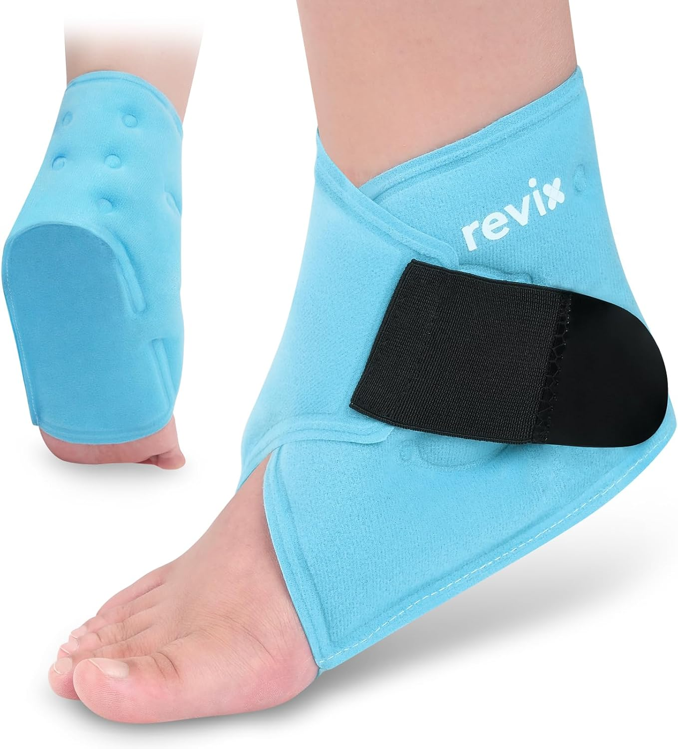REVIX Ankle Ice Pack Wrap &ndash; Reusable Gel Cold Compression for Foot Discomfort, Ice Wrap for Feet Swelling and Recovery, Plantar Fasciitis, Achilles Tendonitis, and Sprained Ankles image number 6