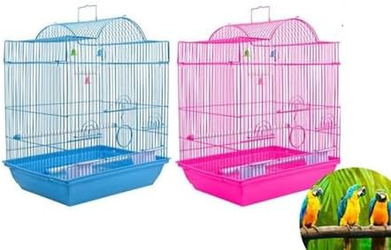 1SET Bird Cages Bird Cage Pet Cages Aviary Travel Budgie Parrot Toys Differnce Design/Size (1X 30X23X39Cm PET-1542)