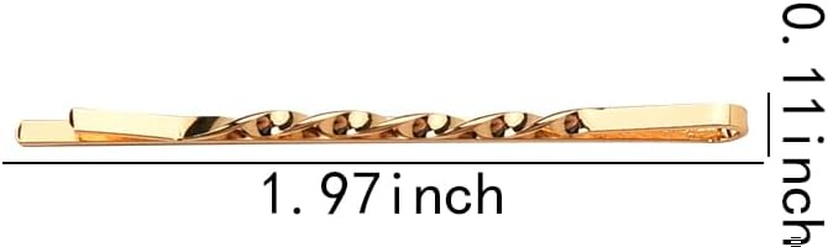 Gold Twisted Hair Pins for Women Bobby Pins Blonde Hair Pins for Thick Thin Hair Bun Hairpins Bobbi Pins for Hair Long Side Hair Clips Grip Barrettes Styling Long Hair Clips 24 PCS - Silver image number 3