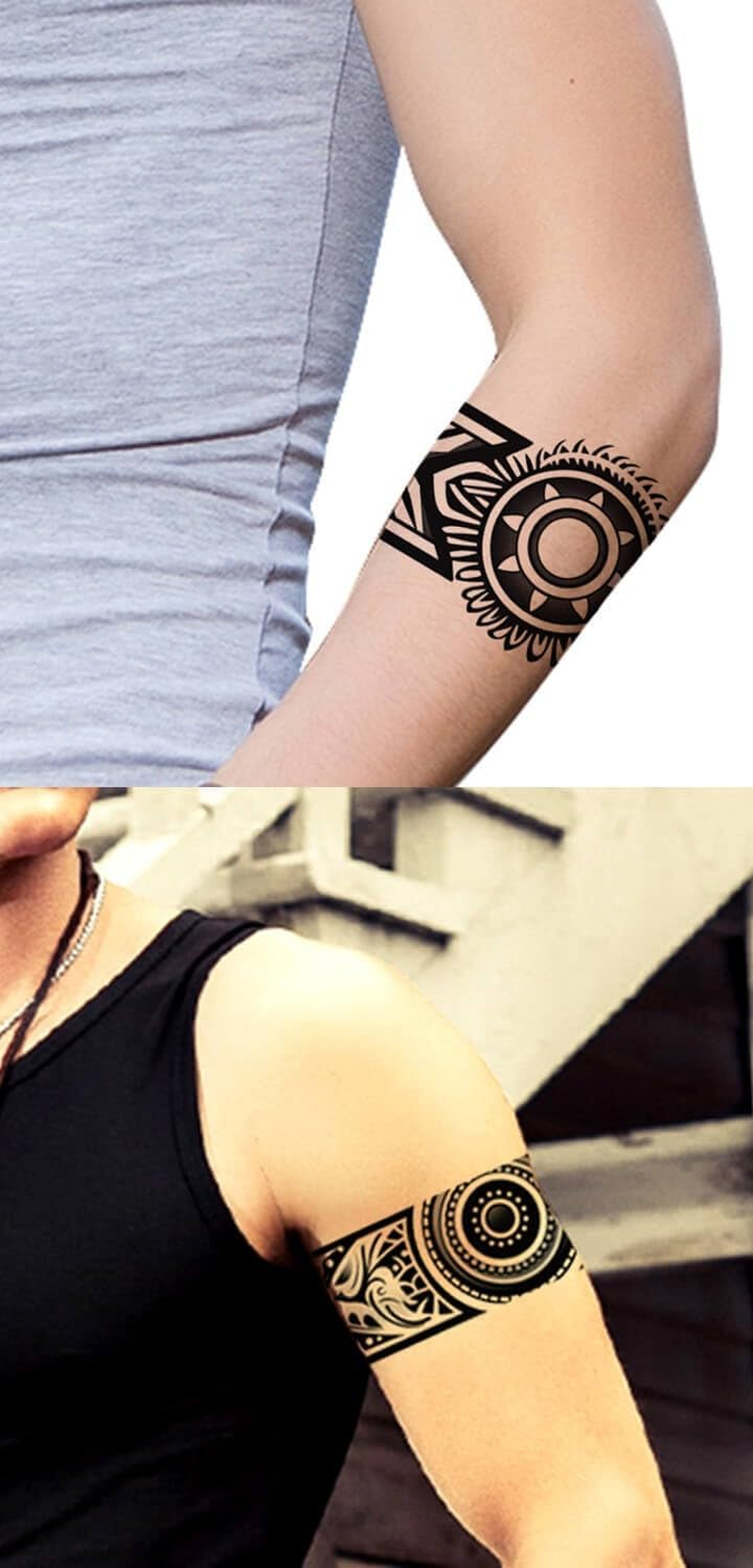 Marc5 Temporary Bracelet Tattoo Tribal Tattoo Maori Design 5 Sheets image number 5