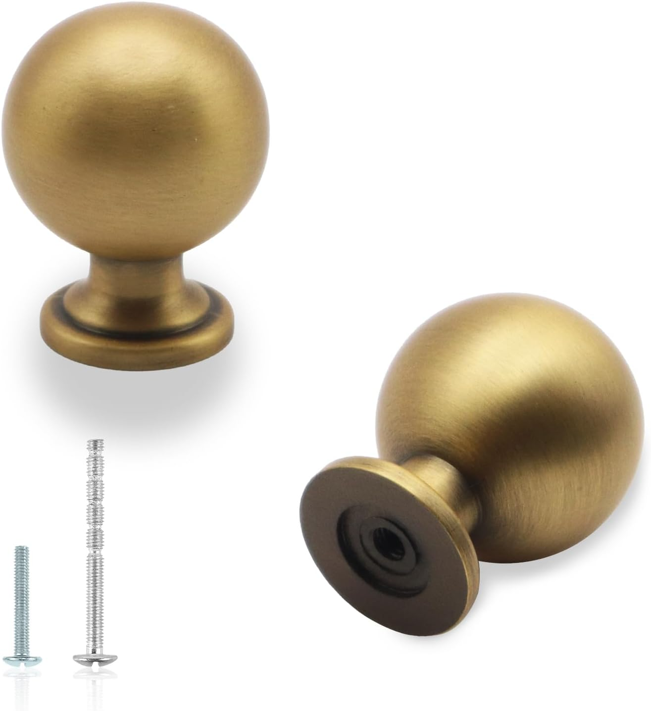 8 Pack Antique Bronze Cabinet Knobs 1 Inch Vintage Drawer Knobs Zinc Alloy Single Hole Pulls for Dresser 24Mm round Cupboard Handles for Kitchen Wardrobe Cabinet Bathroom Hardware (8, Antique Bronze)