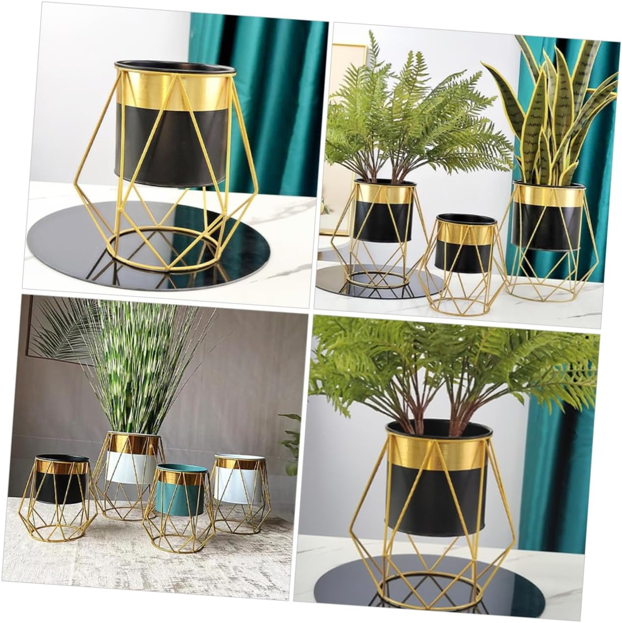 Sosoport Nordic Flower Stand Plant Stands Indoor Flower Pot Balcony Flowerpot Indoor Flowerpot Office Planter Office Supply image number 5