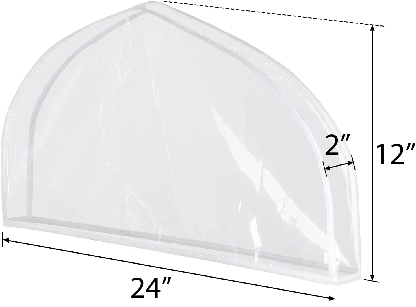 Zilink Clear Shoulder Covers for Clothes (Set of 15) Breathable Clothes Dust Cover Protectors with 2" Gusset for Suit, Coats, Jackets