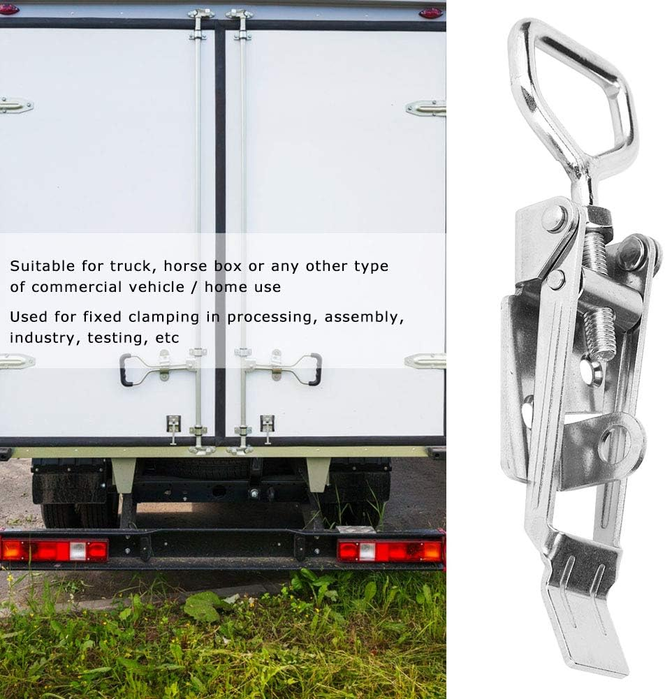 Stainless Steel over Centre Latches Fasteners Adjustable Triangular Clamp Toggle Latches Heavy Duty Lockable over Centre Hardware Fastener for Commercial Vehicles and Home Use