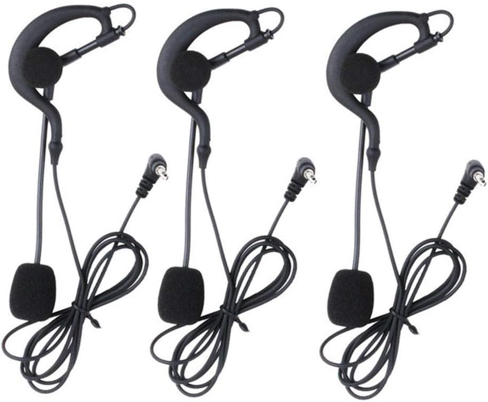Maxquall Referee Headset Earphone 3Pcs Professional V6 V4 FBIM Full Duplex Two-Way Football Referee Coach Judger Arbitration Earhook Earpiece Soccer Headset