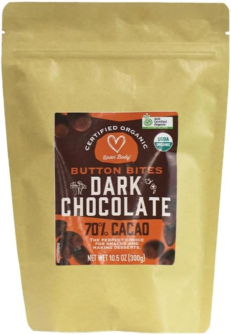 Lovin' Body Organic Vegan Dark Chocolate Bites 70% 300G