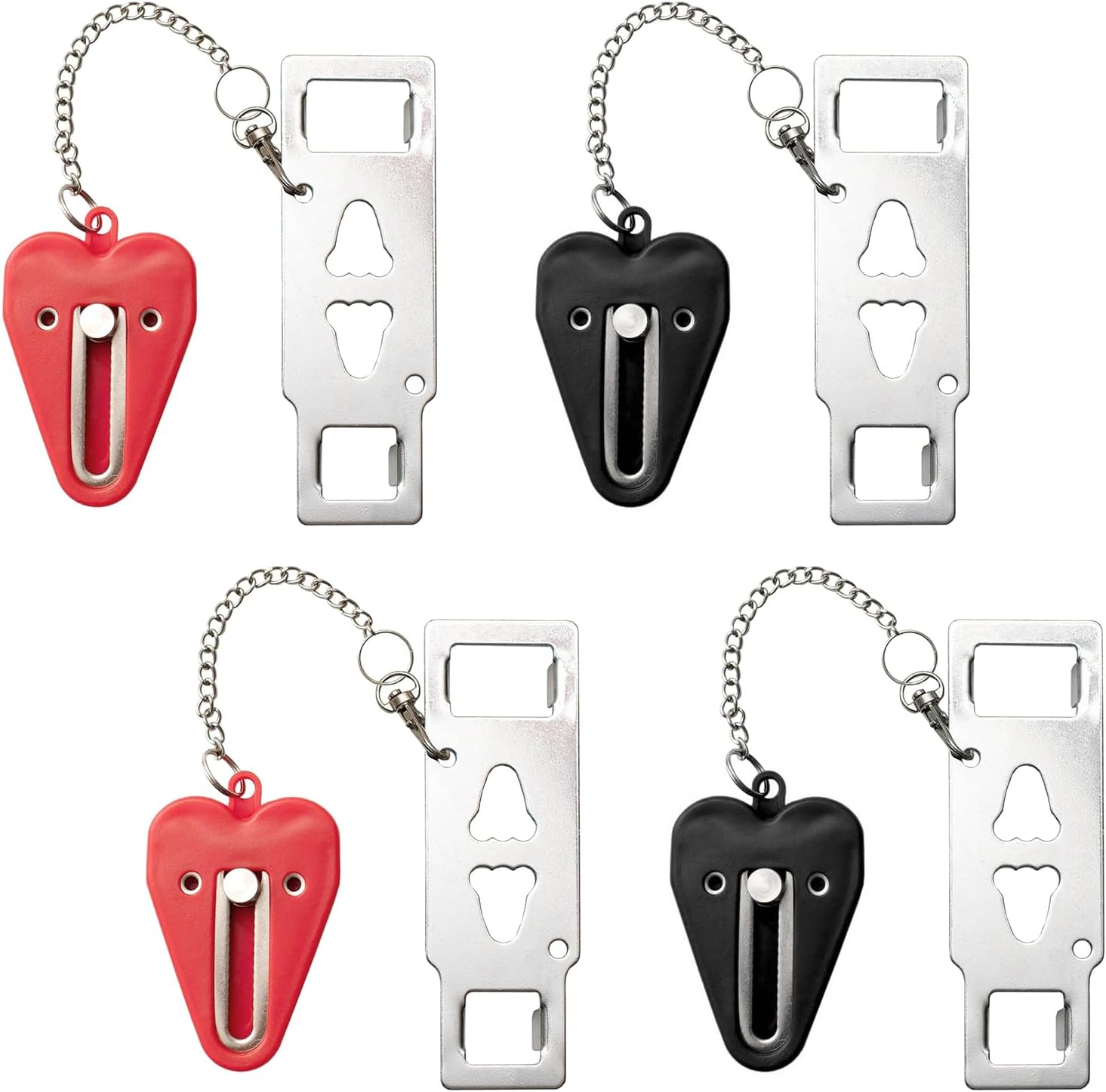 Nlvnmv 4 Pack Portable Door Locks for Travel and Home, Extra Security Lock for Inward-Opening Doors, Prevent Unauthorized Entry in Hotels, Bedrooms, Apartments image number 2