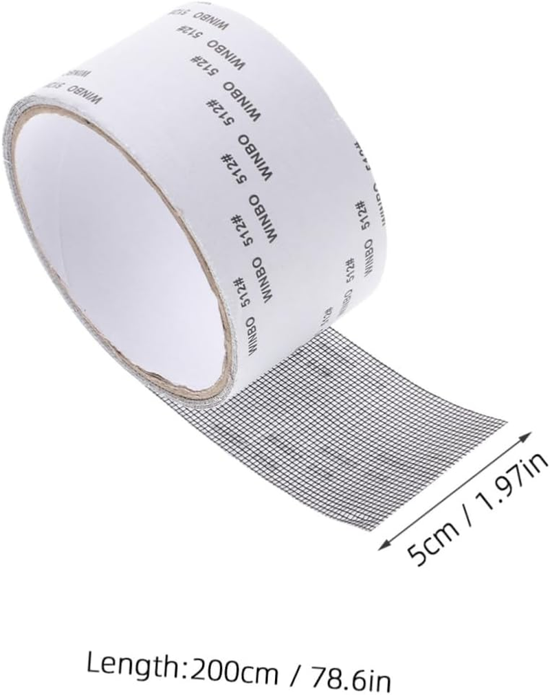 HEALEEP Screen Repair Tape Kit Self-Adhesive Screen Patch for Windows and Doors 5Cm X 2M Black for Home Use and Summer Repairs image number 1
