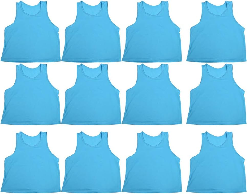 Size Kid Sports Vest, Training Bibs, Blue Lightweight Size Cycling Sports Dancing and Fishing for Soccer Basketball Outdoor Sports Ball Sports Running image number 4