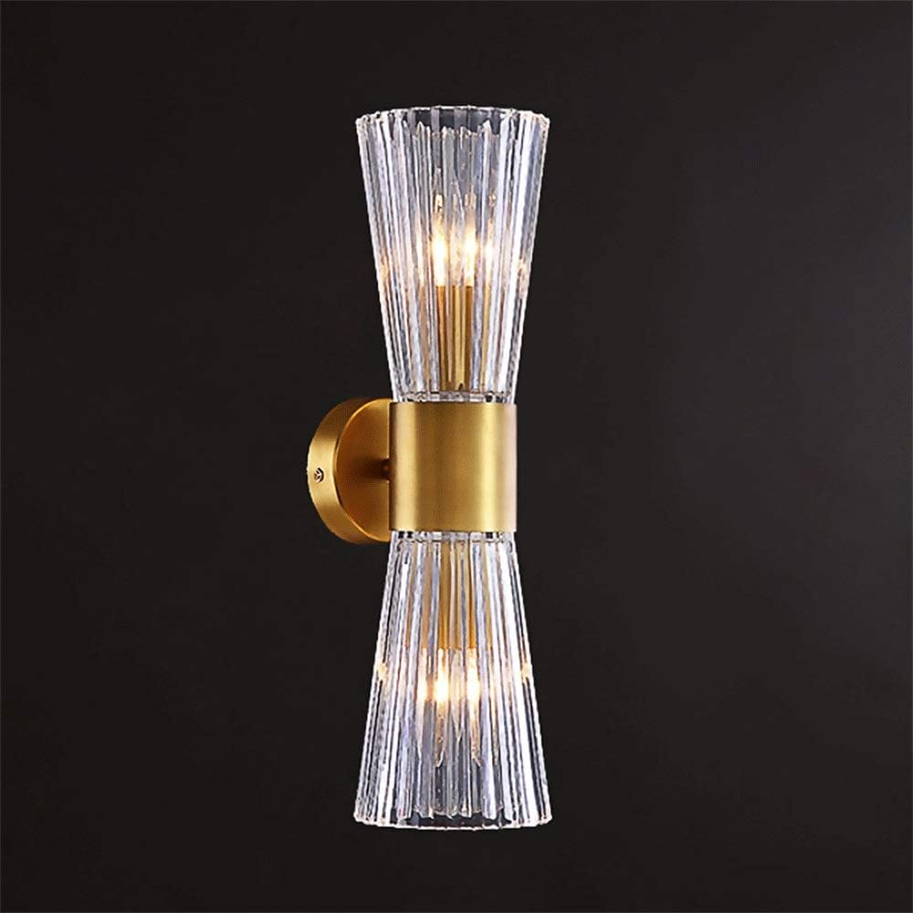 Postmodern Crystal Wall Light, Indoor Brass Wall Sconce Lamp, E14 Wall Lighting Fixtures Headboard Lamps for Living Room Bedroom Bedside Stairs Hallway, E14 Socket XXZ image number 1