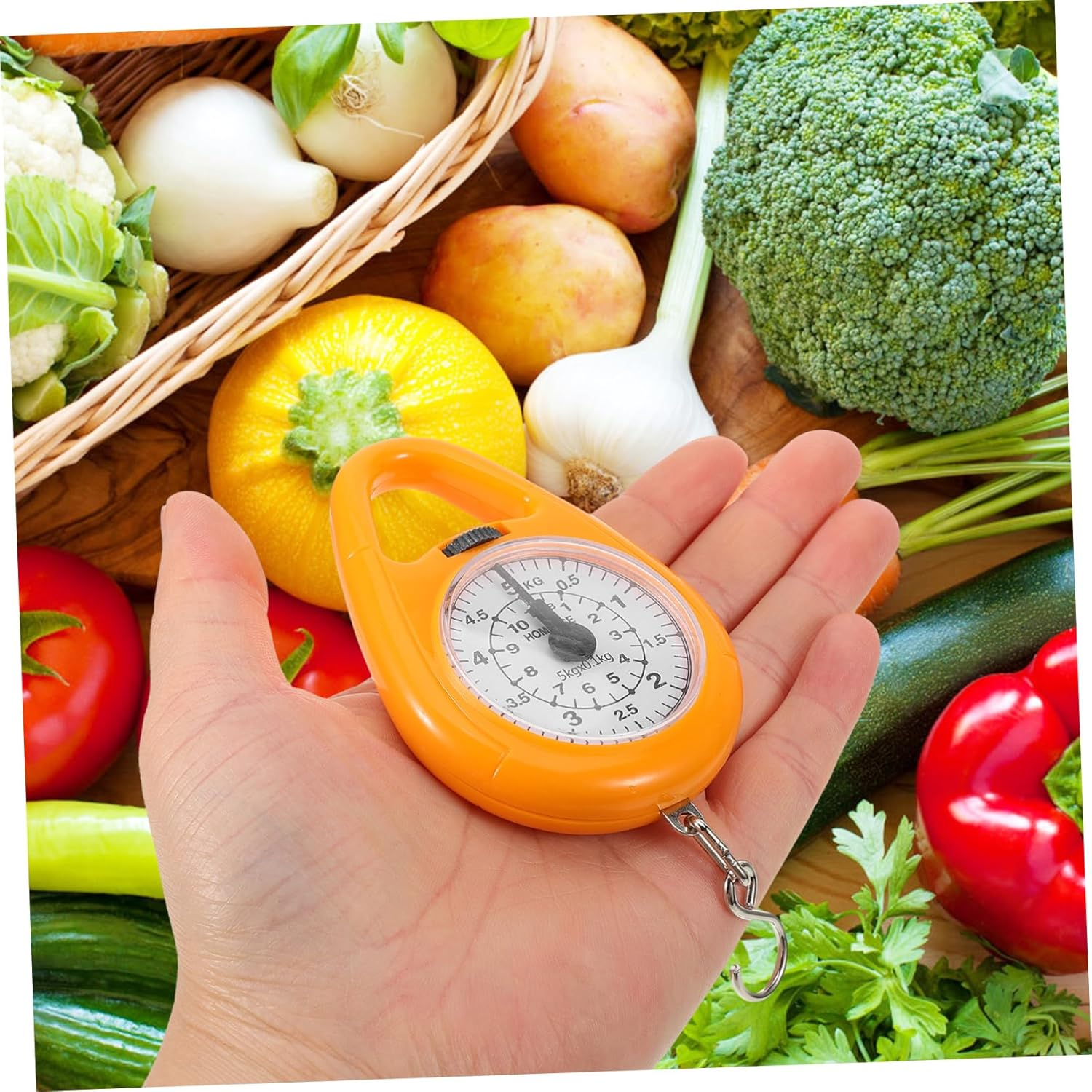 TIDTALEO Mechanical Spring Luggage Scale Portable Hanging Handheld Weight Scale with Hook Orange Mini for Suitcase and Outdoor Weighing image number 6