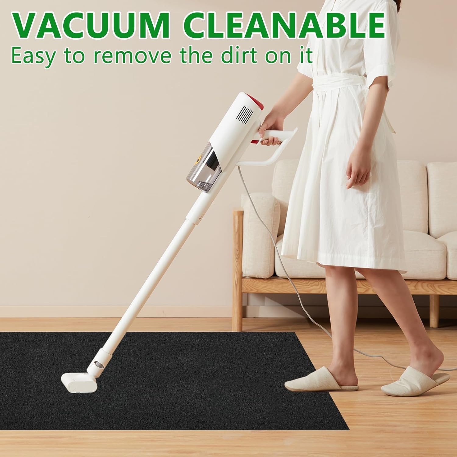 Cebrabounze Large Bird Cage Mat, 35X47 Inch under Pet Cage Mat for Bird Cages, Dog Crate, Reptile Aquariums, Waterproof Felt Liner with Non-Slip Backing for Kennel Training, Floor Protector image number 6