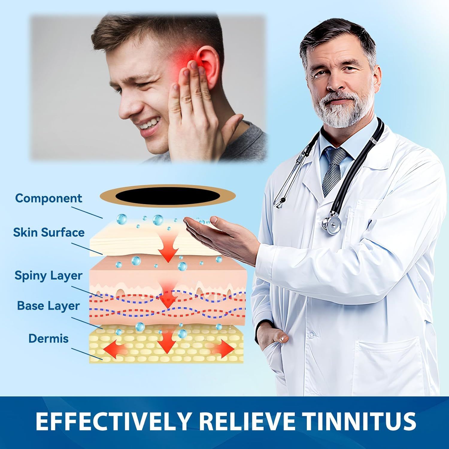 Tinnitus Relief for Ringing Ears, Tinnitus Relief Patch for Ear Ringing,Natural Herbal Formula, Effective Reduce Noise and Improve Focus, Gentle & Portable 36 Count image number 1
