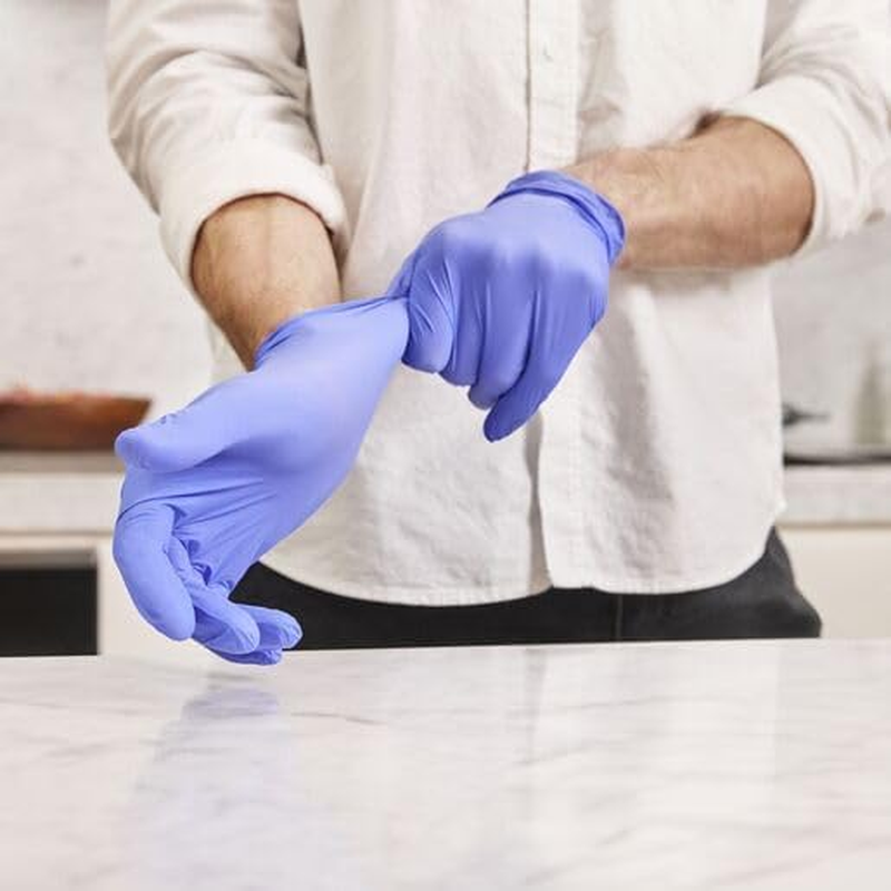 Vileda Ansell Handy Fresh Disposable Nitrile Gloves | Powder Free | Latex Free | Food Safe | Multi-Purpose Disposable Gloves - Perfect for Safe, Hygienic and Versatile Use | Box of 24 | Size Medium image number 4