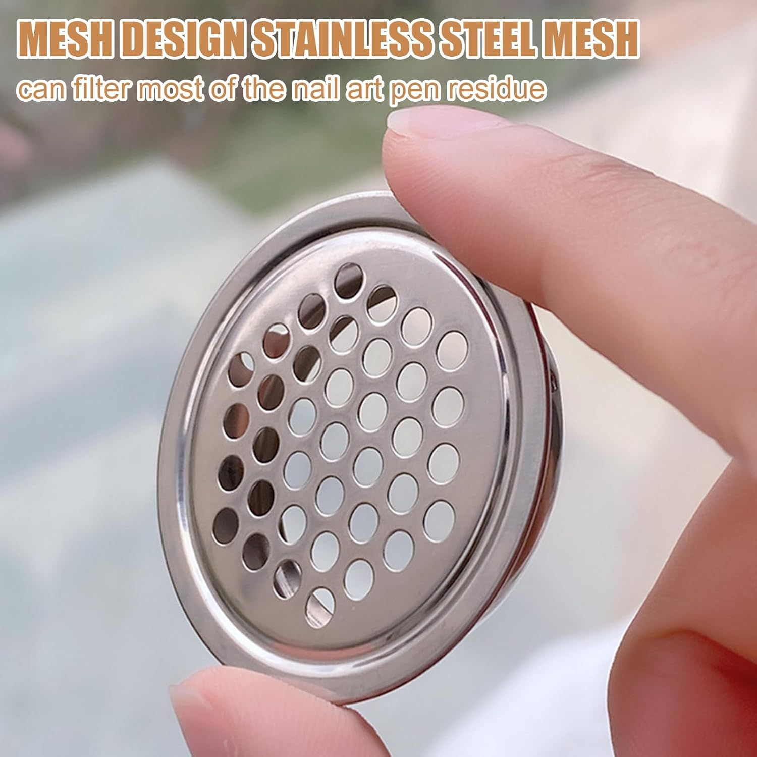 Nail Brush Cleaning Cup | 4.8X3.8Cm Acrylic Nails Brushes Cleaner | Tools | Glitter Brush Cups | Cleanings Tool, Storage Container, Portable Filter for Salon, Home, Travel, Manicure image number 1