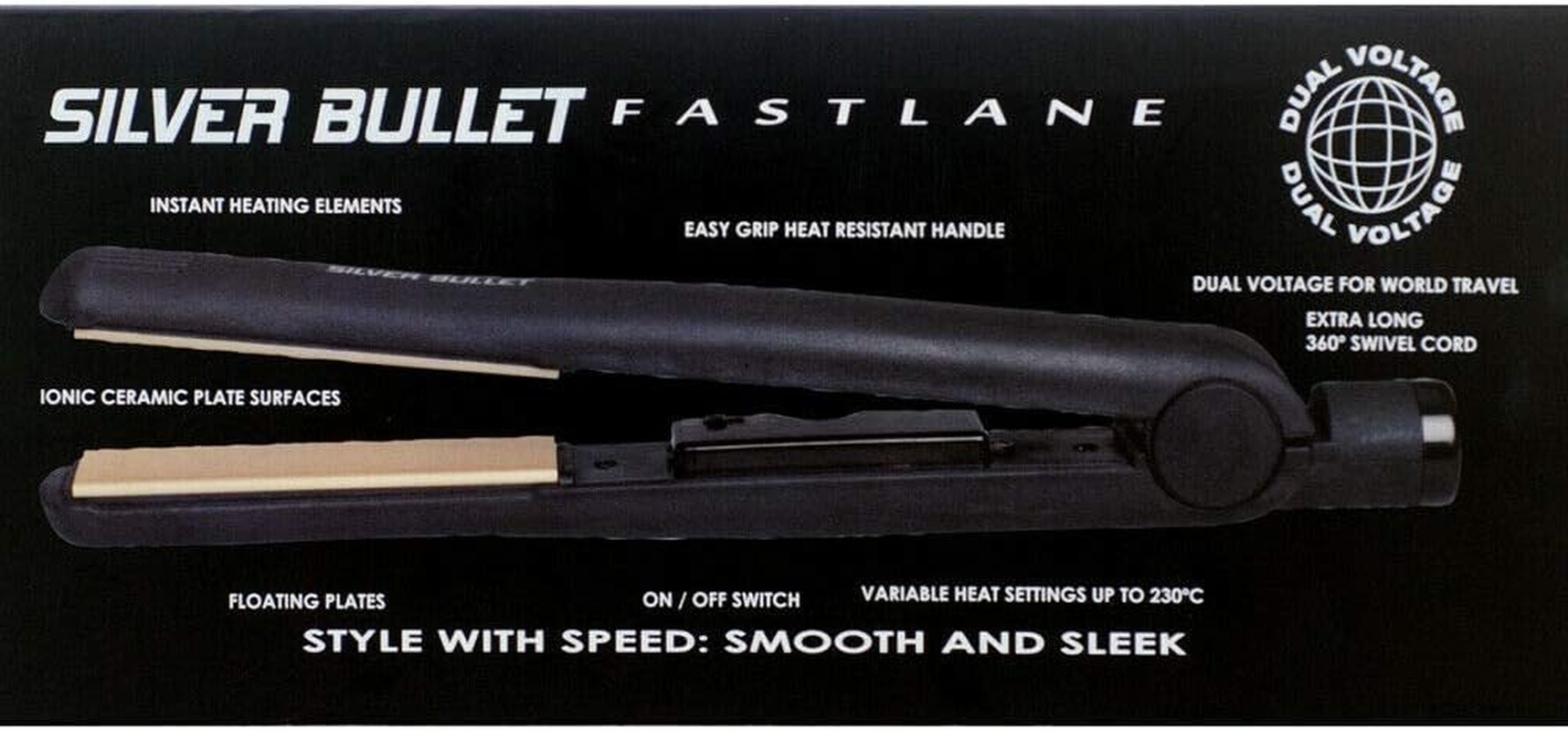 Silver Bullet Fastlane Ionic Ceramic Hair Straightener image number 4