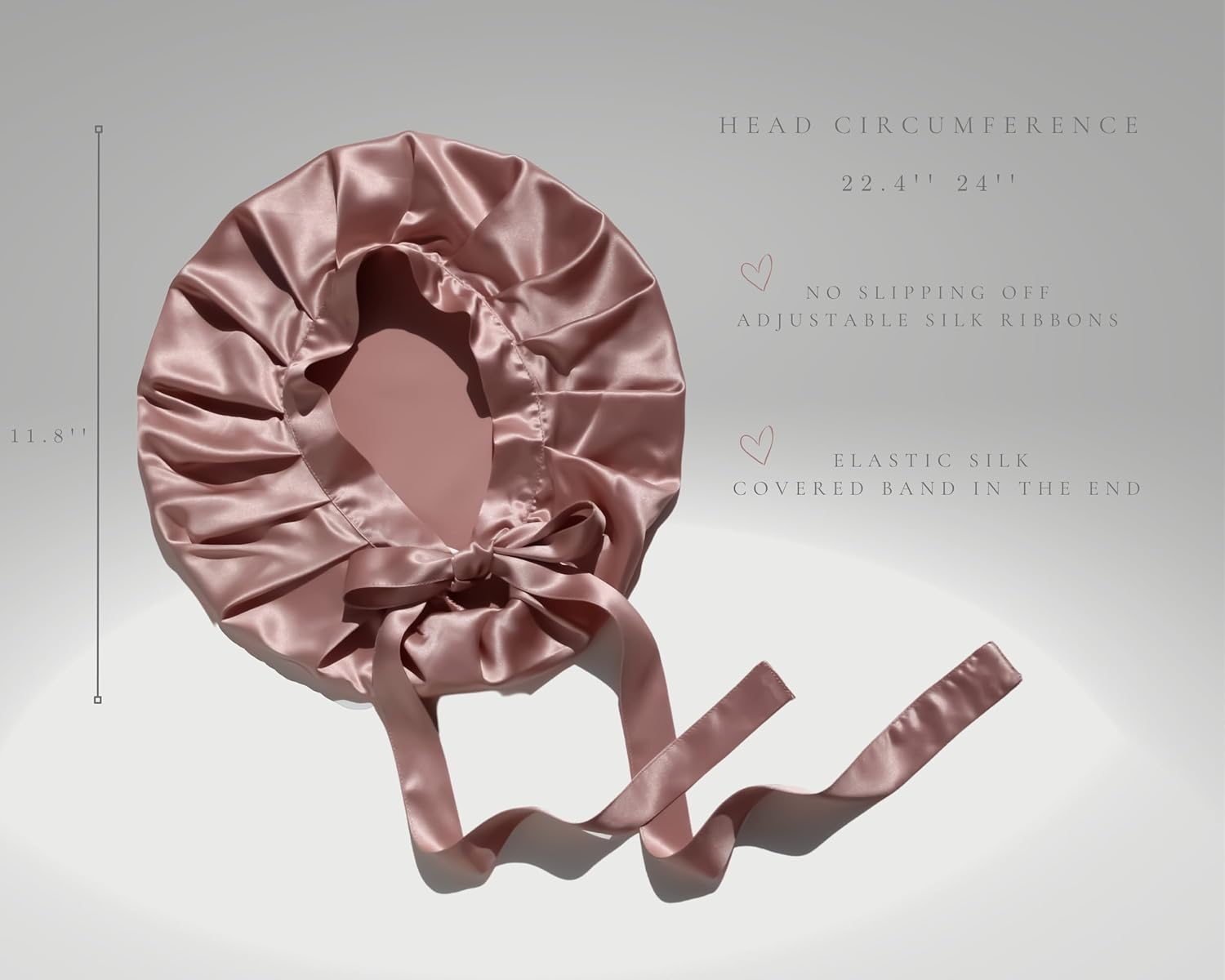 100% Pure 22 Momme Mulberry Silk Sleep Bonnet for Women Hair with Adjustable Ribbons, Oeko-Tex Certified,1 Layer, Caramel, One Size image number 3