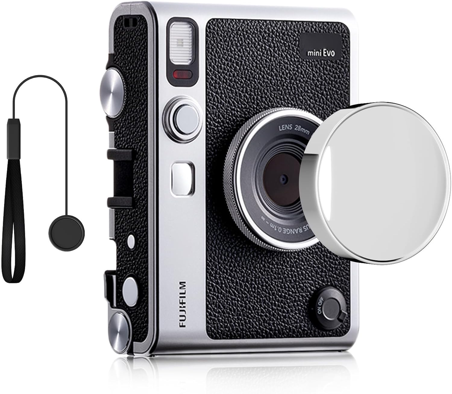 Rieibi Lens Cap for Fujifilm Instax Mini Evo, Silver, Fuji Mini Evo image number 6