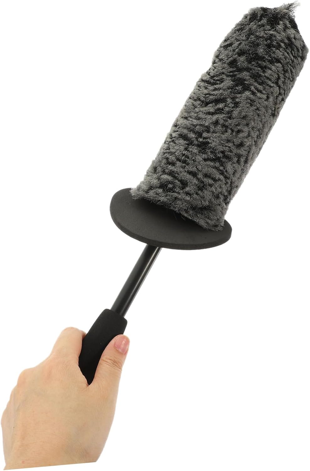 HAPINARY Car Wheel Cleaner Brush and Rim Cleaning Brush 2Pcs Set, Synthetic Fiber, Black-Grey, for Vehicle Detailing and Tire Cleaning, Automotive Wheel Care Tool for All-Season Use image number 4