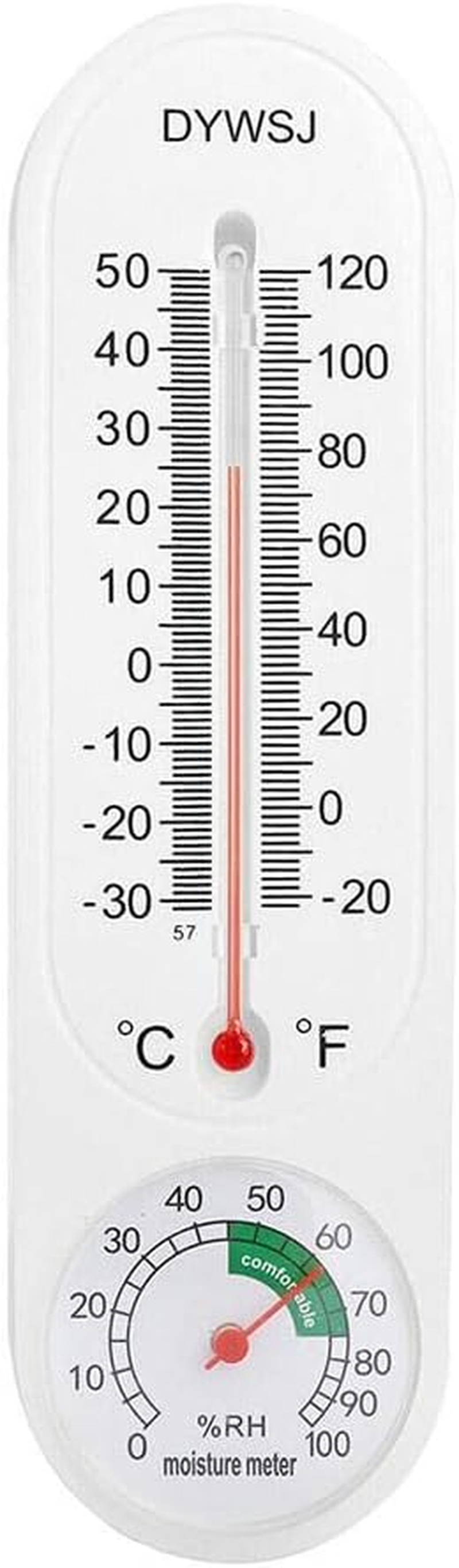 Thermometer Indoor with Humidity, Outdoor/Indoor Wall-Mounted Thermometer Hygrometer with Celsius/Fahrenheit for Patio Cellar Garden Greenhouse image number 5