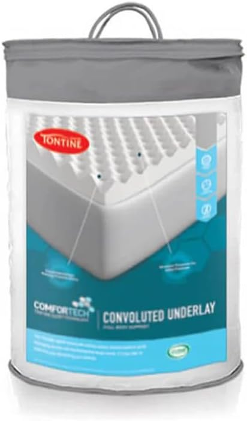 Tontine Comfortech Full Body Support Convoluted Foam Underlay, Double &ndash; Relieves Pressure Points and Supports Muscles &ndash; Ultrafresh Treated for Lasting Freshness &ndash; 2-Year Guarantee image number 4