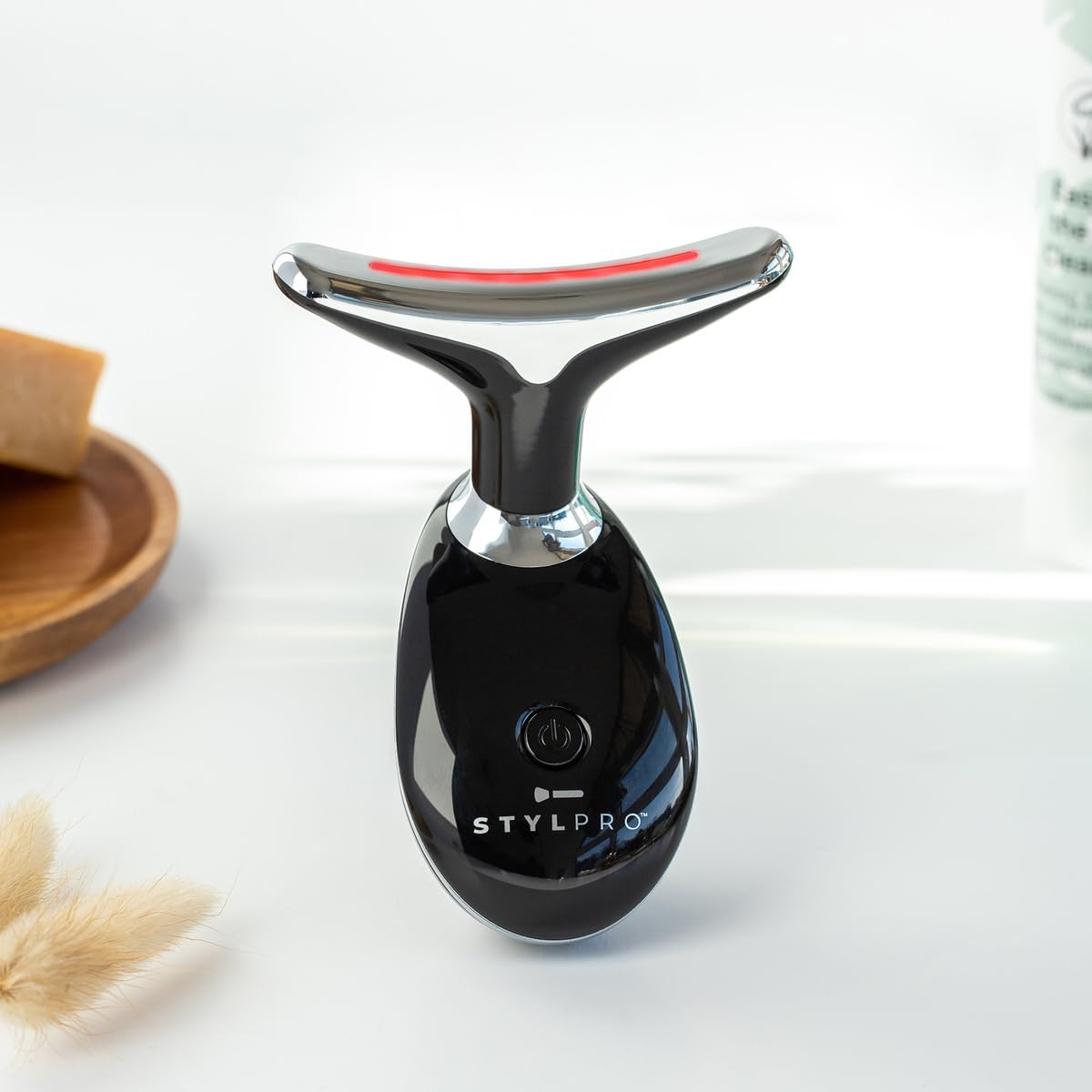 STYLPRO Fabulous Firmer LED Face & Neck Massager ? LED Light Therapy for Skin Tightening, Lifting, Collagen Boosting, Wrinkle Reduction, and Firming