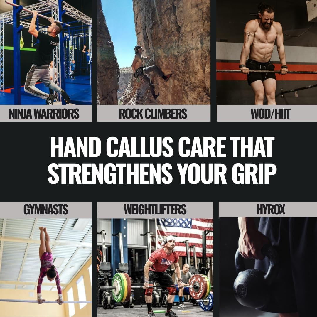 Sandbar Callus Remover Tool, File for Hands, Durable Aluminum Tool Callus Shaver, Palm and Heel Dead Skin Removal, Includes Nourishing Salve, Ideal for Athletes, Climbers, and Gym Enthusiasts - Gold image number 4