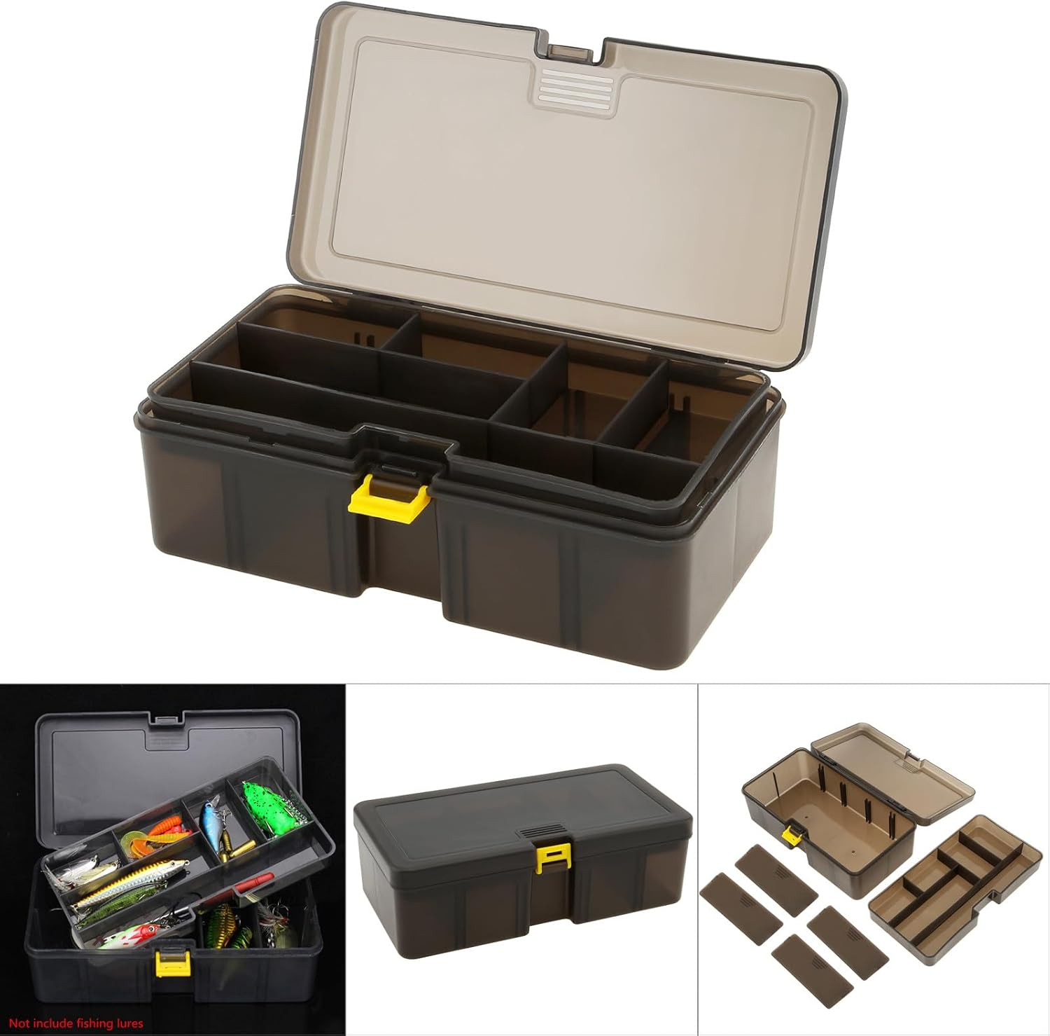 Origlam Tackle Box Organizer Fishing Tackle Tray, Tackle Boxes Tackle Utility Boxes, Fishing Tackle Storage Fishing Lure Boxes, Box Storage Containers image number 2