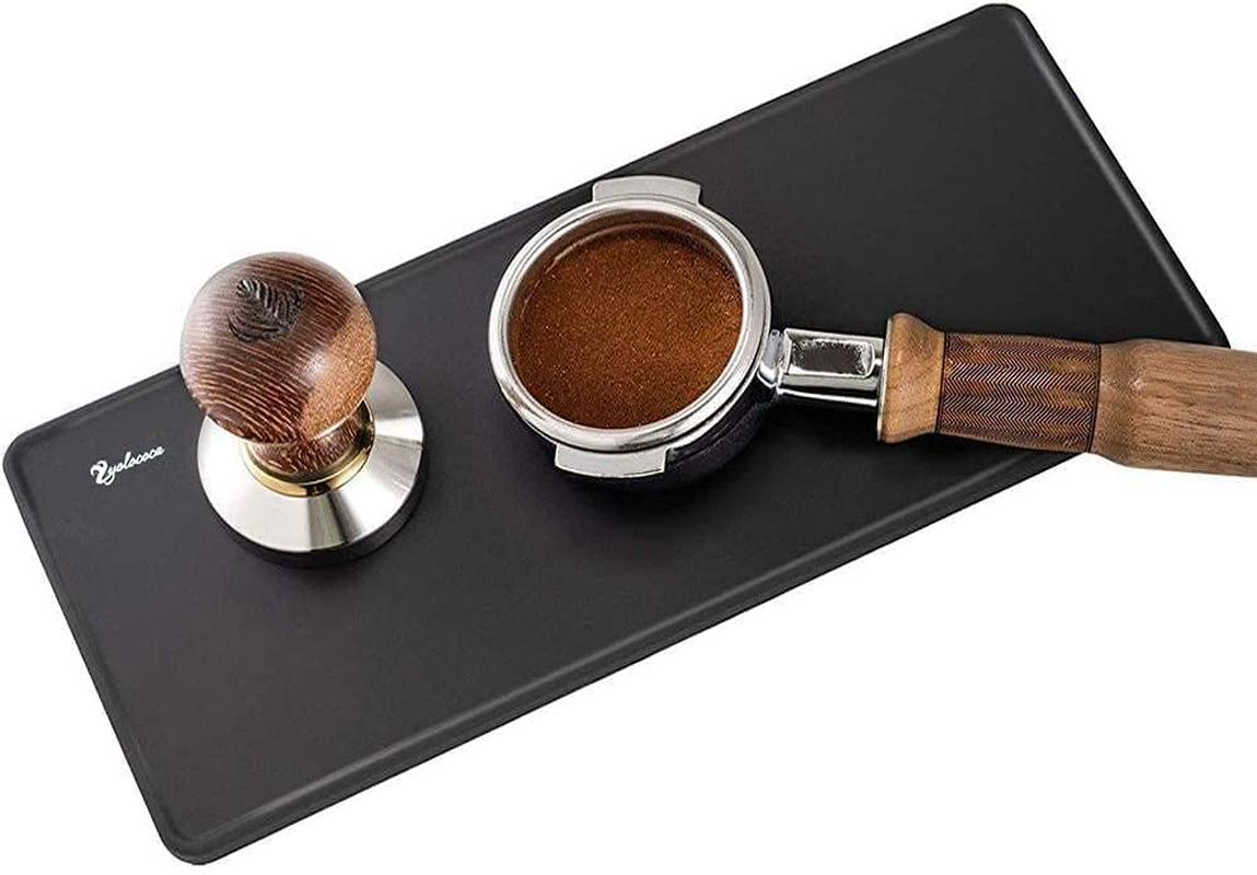 Yolococa Tamper Mat Espresso Tamping Mat Food Grade Non-Slip Coffee Pad Tamp Station Espresso Accessory, 5 Inch X 12 Inch image number 3