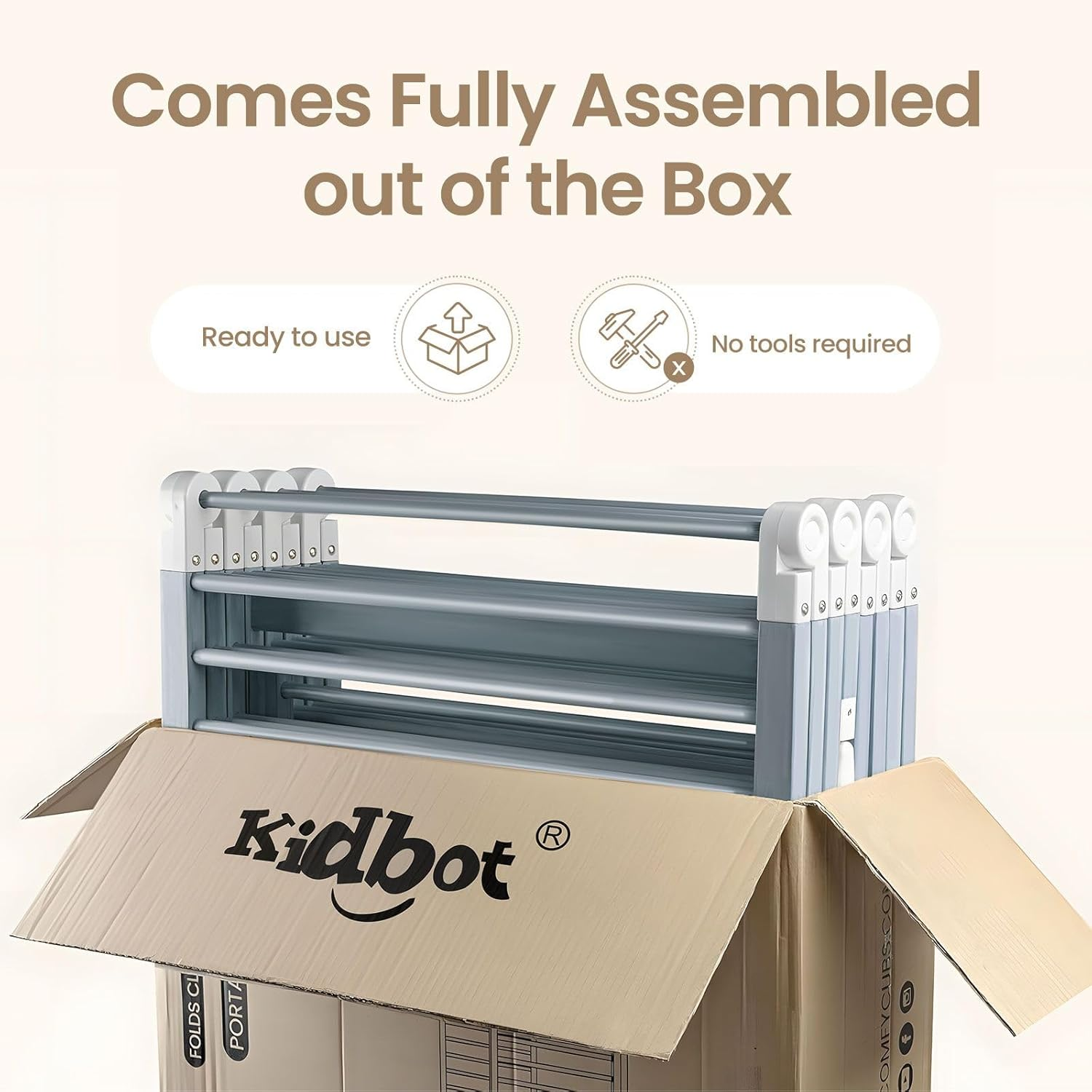 KIDBOT Baby Playpen Wooden 10Panels DIY Shape for Kids Safety Gates Pet Dog Fence Enclosure Child Toddler Activity Centre Foldable Play Pen Yard Barrier Travel Guard - 10 Panels image number 2