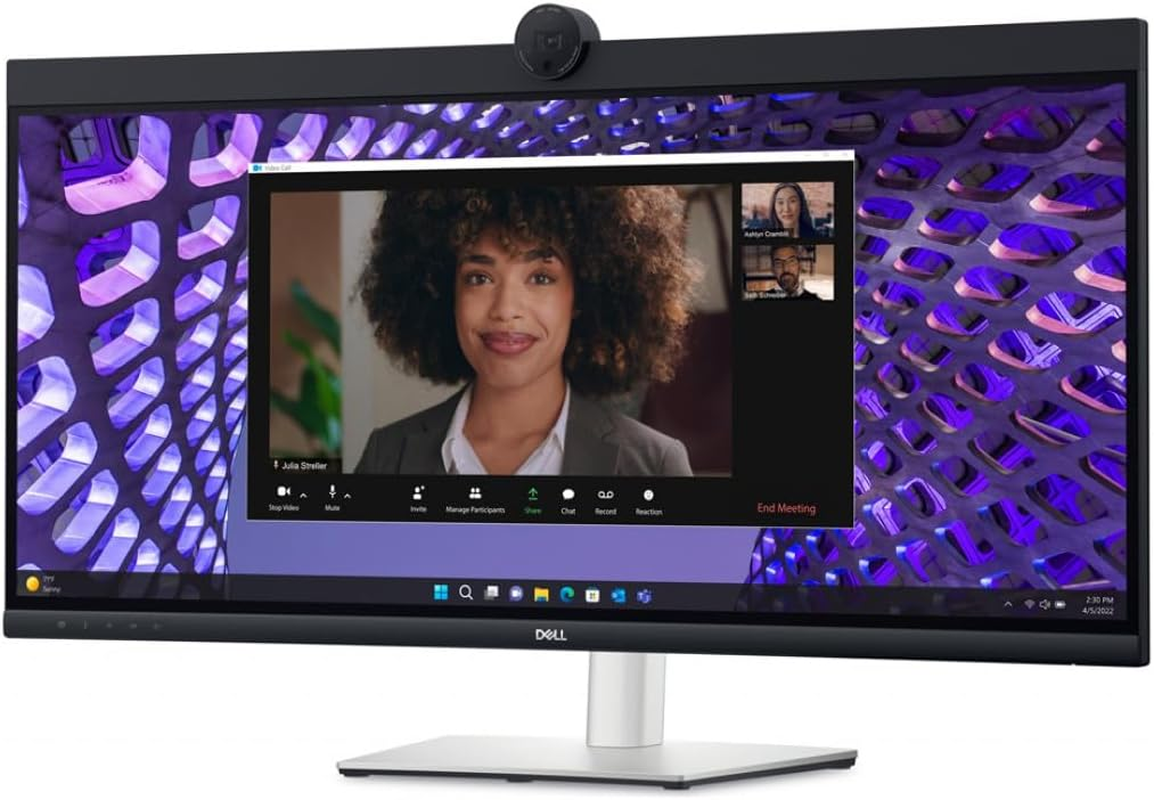 Dell P3424WEB 34" Curved Video Conferencing Monitor - IPS 3440 X 1440 WQHD @ 60Hz 8Ms - HDMI, USB-C - 3 Year Warranty image number 2