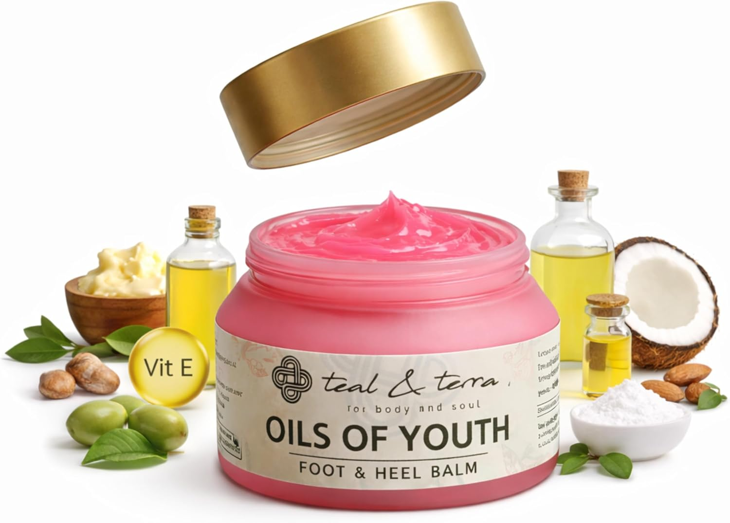 Teal & Terra Foot & Heel Repair Treatment Cream for Cracked Heels, Dry Skin, Feet Repair, Rough Heel, Knee Softens Hydrates Dry Feet, 50 G