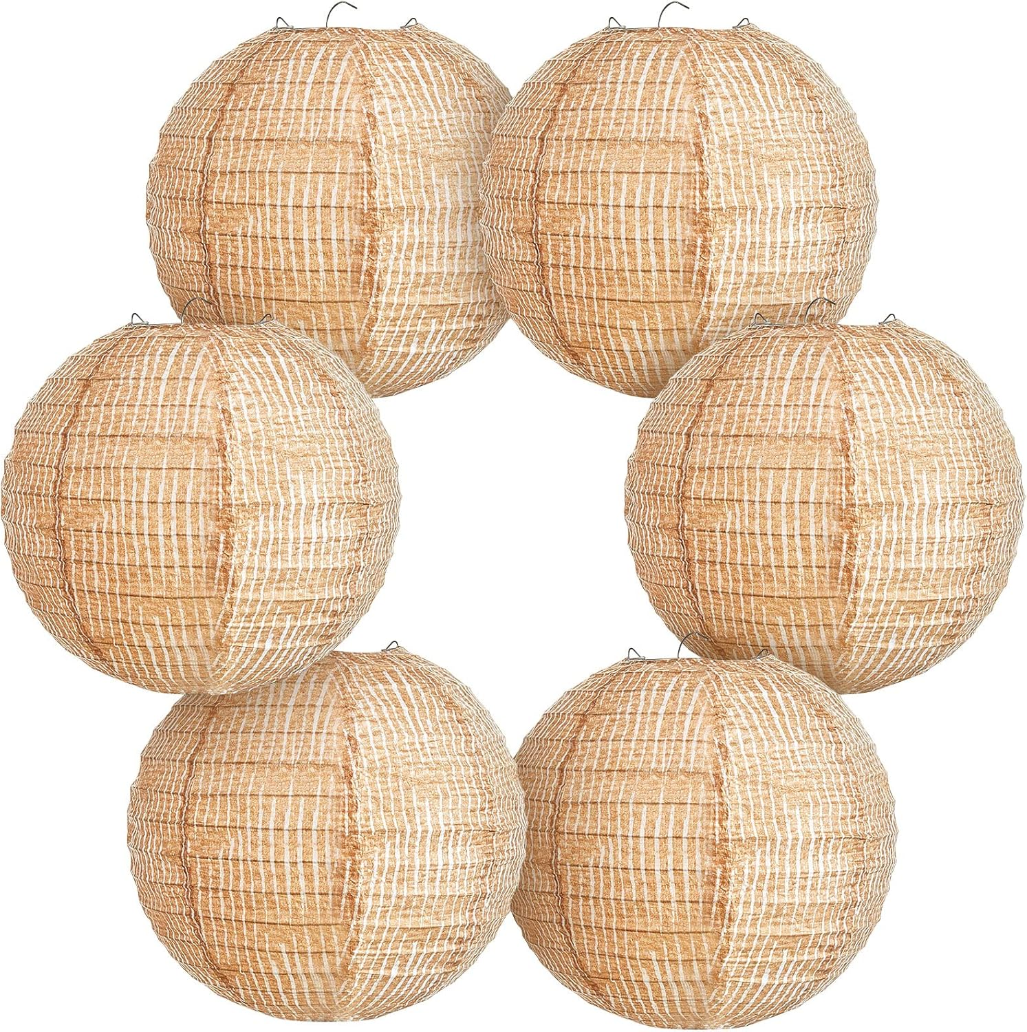 Hortsun 12 Pcs Print Burlap Paper Lanterns round Chinese Paper Lanterns Decorative Farmhouse Classroom Decor Home Sweet Classroom Birthday Party Ceremonial Event (8 Inch) image number 5