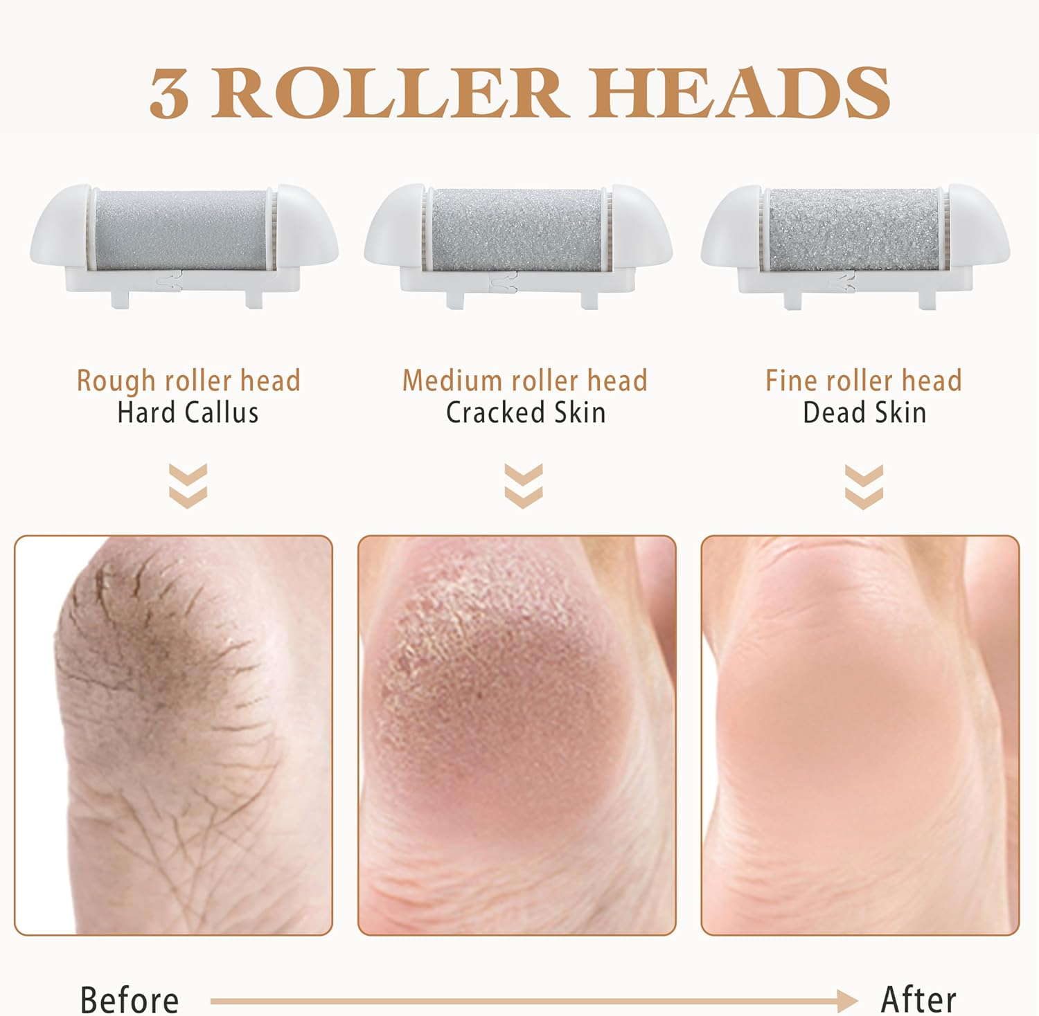 BARBERBOSS Electric Foot File, Hard Skin Remover, Callus Remover for Feet, Professional Pedicure Set, Plastic, Foot File image number 5