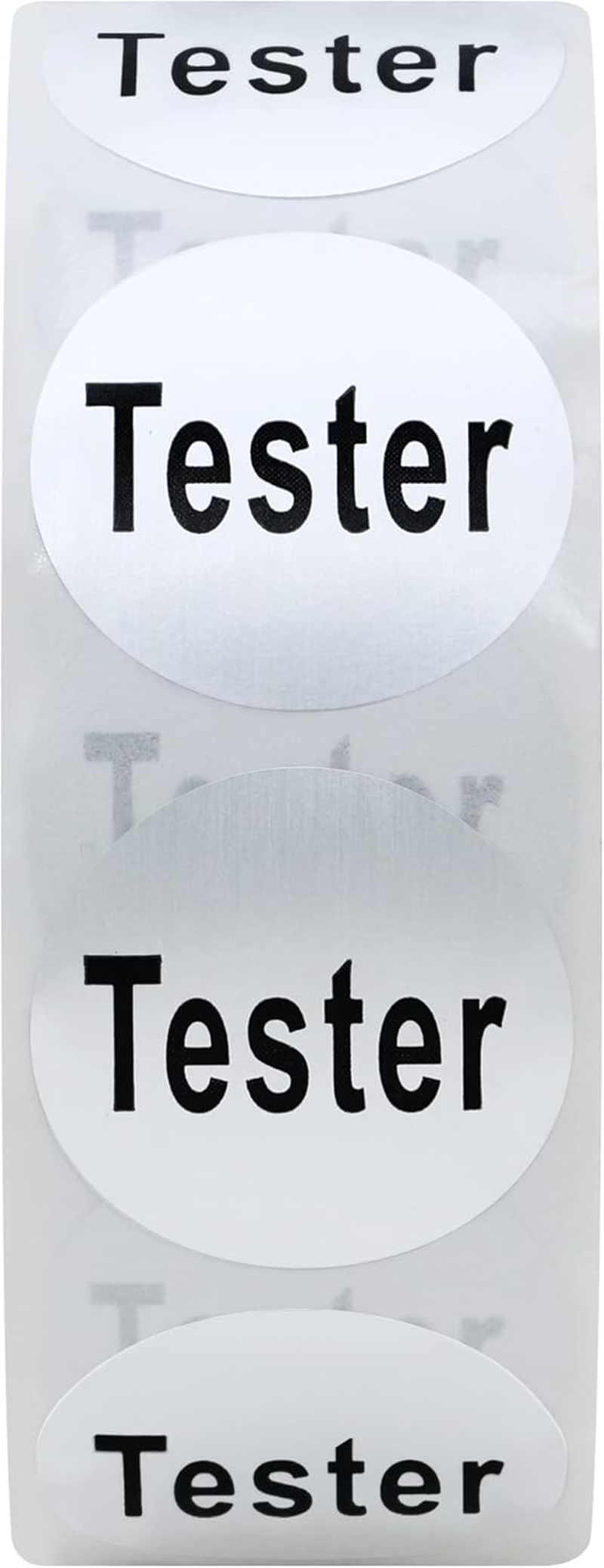 Hybsk 20Mm round Silver Cosmetic Tester Labels Total 500 Adhesive Labels per Roll (Silver) image number 6