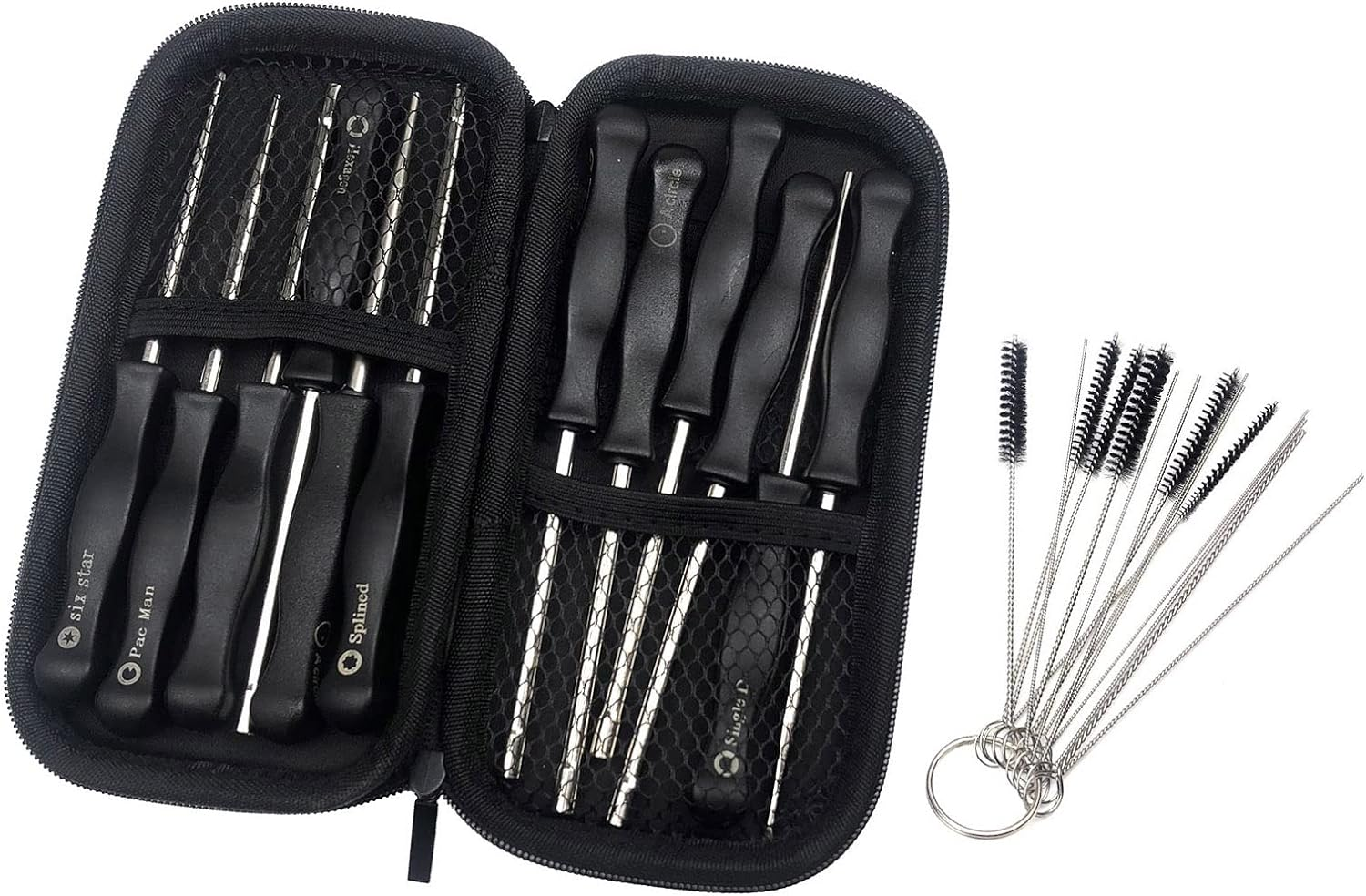 Eacam 12PCS Carburetor Adjustment Tool with Cleaning Tool for 2 Cycle Small Engine Replacement for Poulan Husqvarna STHIL Echo Trimmer Weedeater Chainsaw