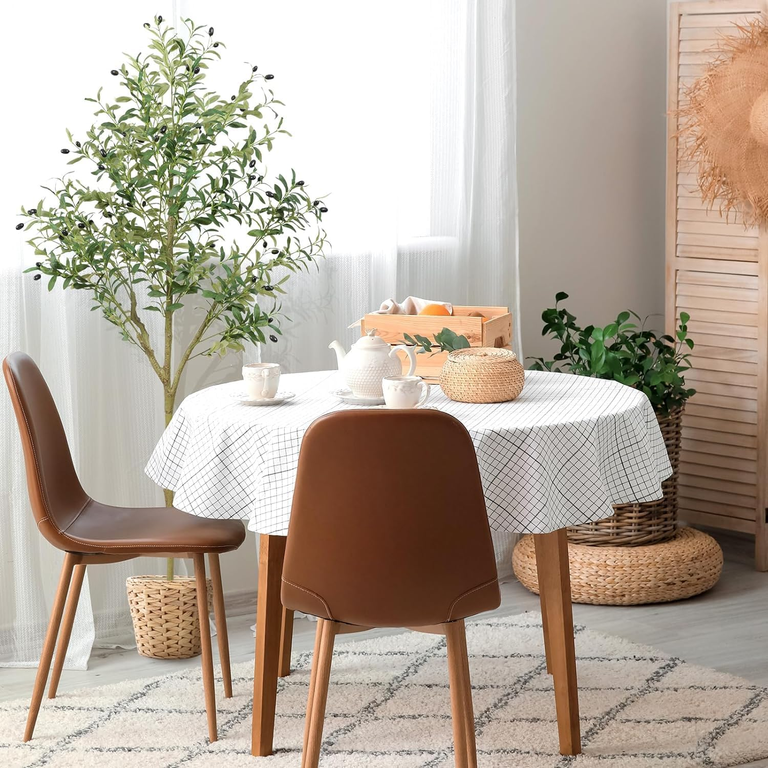 Artificial Olive Tree 6FT, Olive Trees Artificial Indoor with Potted, Large Faux Olive Tree, Suitable for Modern Office Living Room Home Decor Housewarming Gift, 1 Pack image number 6