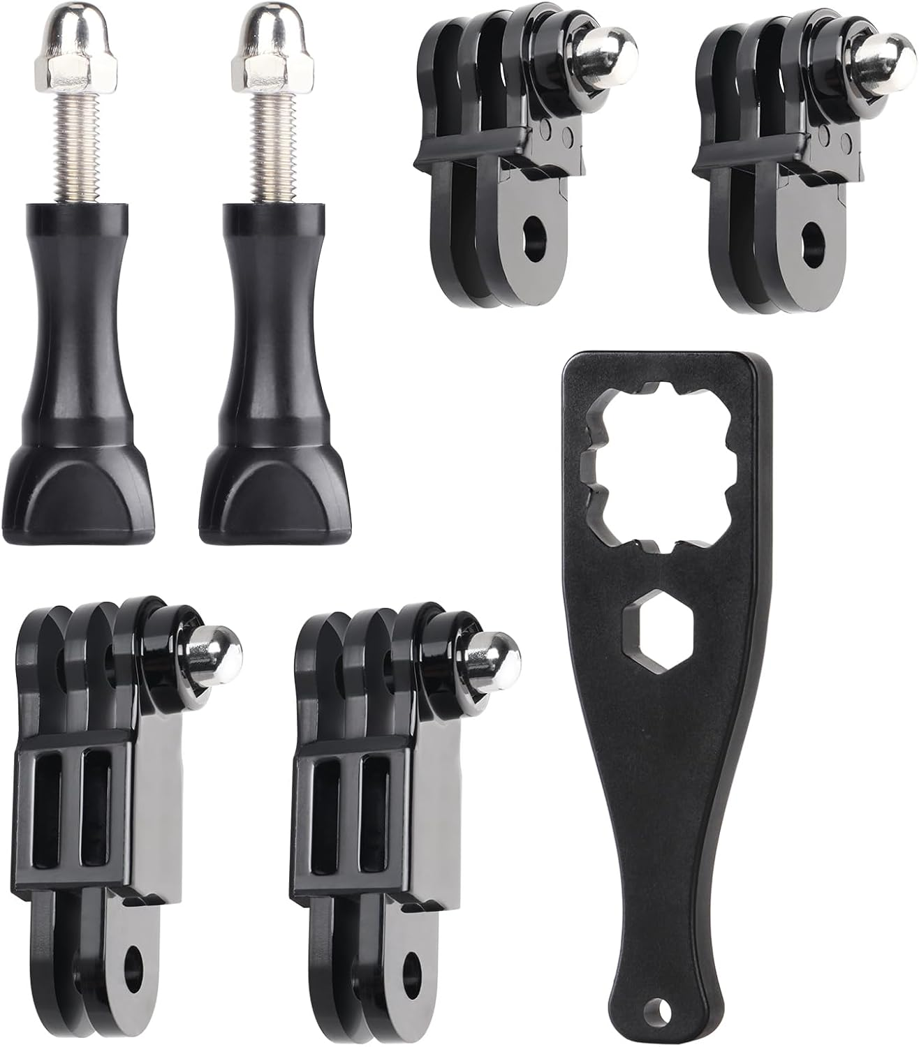 HSU Adjust Arm Straight Joints Mount, Long and Short Same Direction Straight Joints Mount for Gopro Hero 11 10 9 8 7 6 5 4 3 3+ 2 1, AKASO Campark and Other Action Cameras