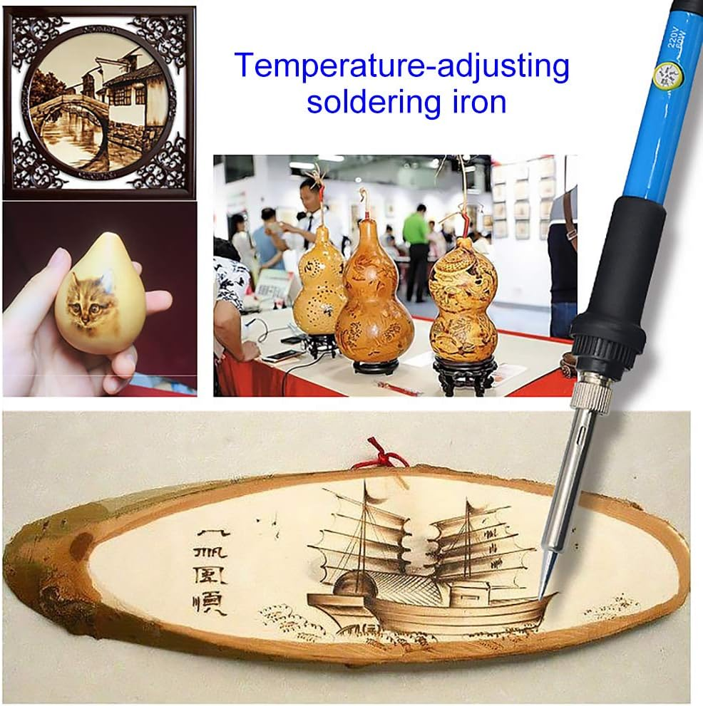Soldering Iron Kit for Wood Burning Handicraft Work with Stencils for Beginners image number 2